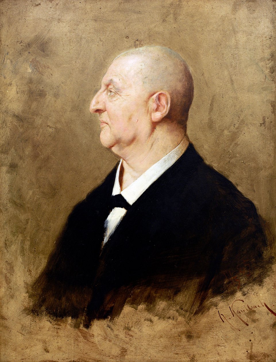 アントン・ブルックナーの肖像 (1824-1896) パー・ヘルマン・フォン・カウルバッハ (1846-1909) 作： ヘルマン・コールバッハ