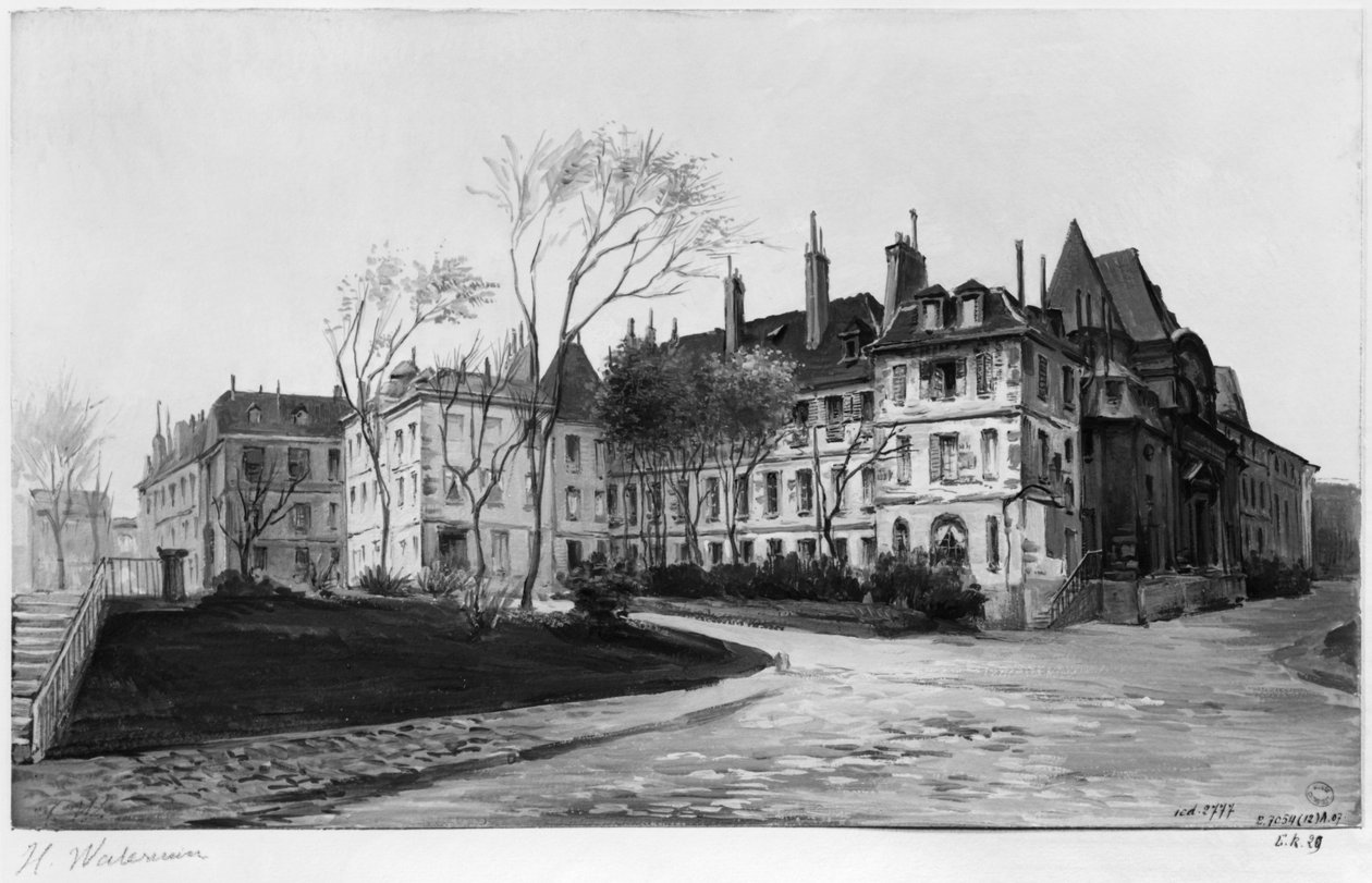 Maternite Port-Royal、庭園の眺め、1905年 作： ハーミニー・ウォーターノー