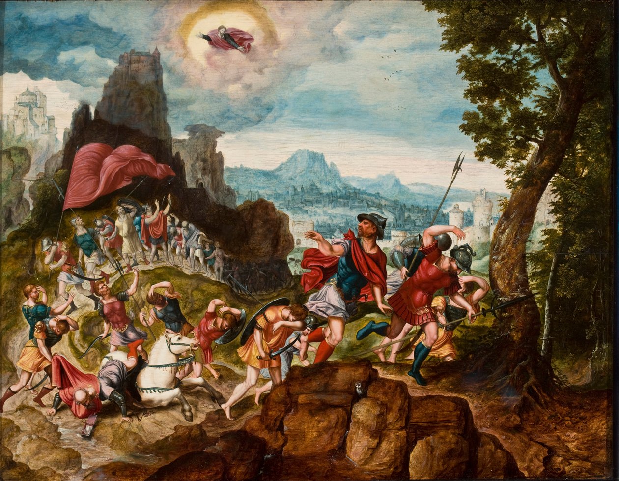 ダマスカスへの道でサウルが回心した風景、c.1545 作： ヘリー・ミート・ド・ブレス