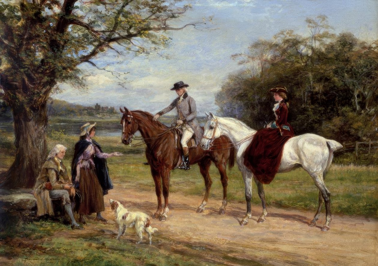 Heywood Hardy、Wayside charity -Gemälde、1905 作： ヘイウッド・ハーディ