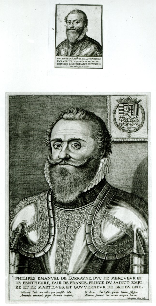フィリップエマニュエルドロレーヌ、メルクール公爵（1558-1602）の肖像 作： HieronymusまたはJerome Wierix