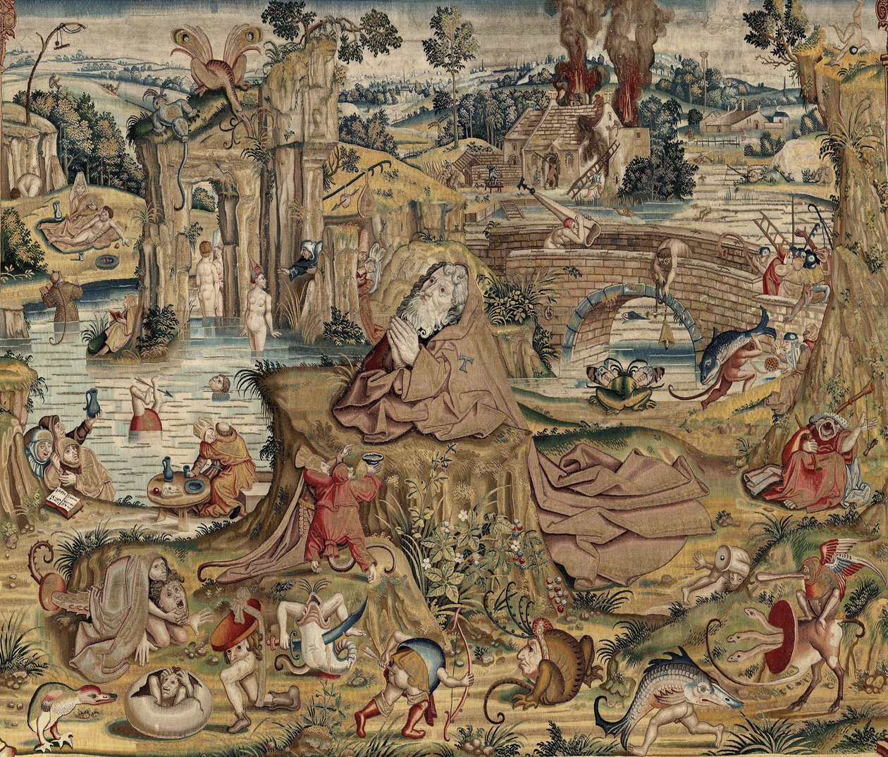 Tapestry inspired by the work of Hieronymus Bosch, c.1560 (gold, silver, silk and wool)   1450888   ja       japanese Successfully Translated  Original: The Local Dance Translat: The Local Dance 1454703 ja japanese Successfully Translated Original: Piazza  作： ヒエロニムス（後）ボッシュ