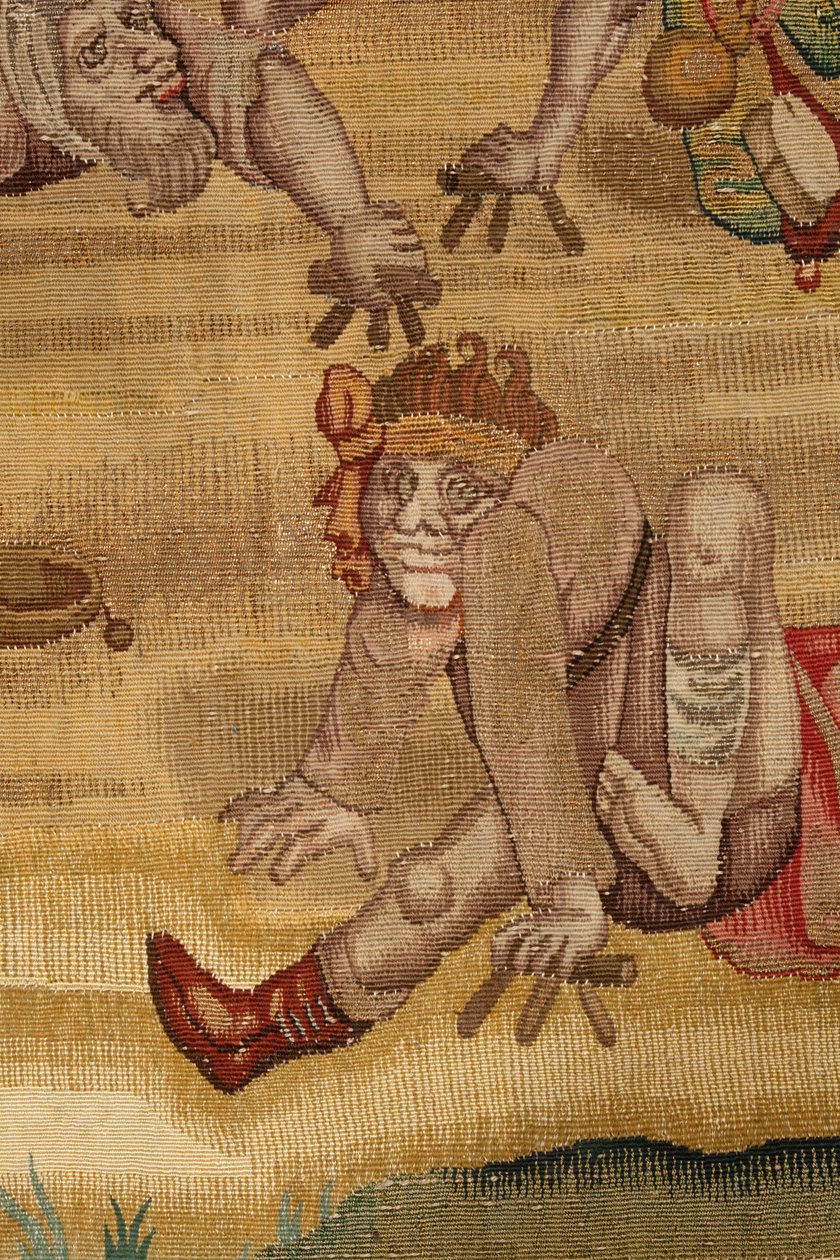 ヒエロニムス・ボスの作品に着想を得たタペストリー、1560年頃（金、銀、絹、羊毛） 作： ヒエロニムス（後）ボッシュ