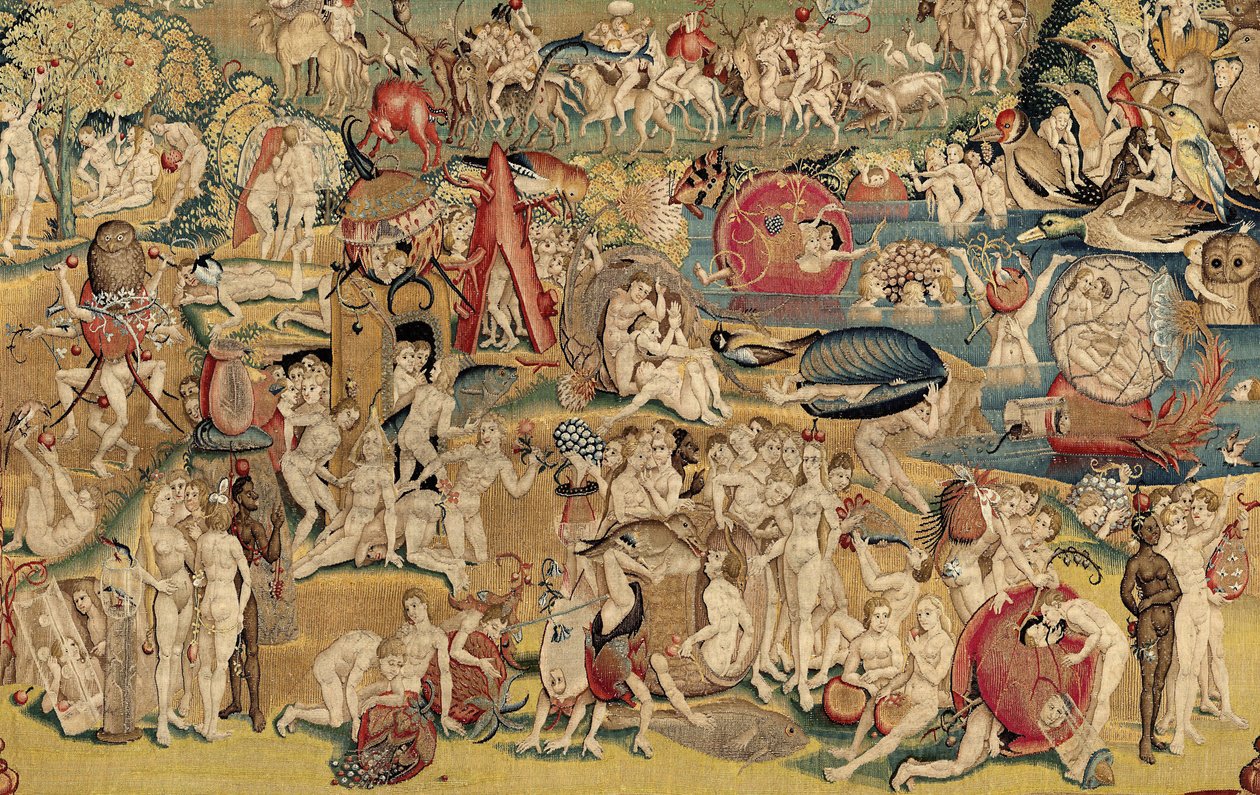 快楽の園。 約。 1560年（タペストリー） 作： ヒエロニムス（後）ボッシュ