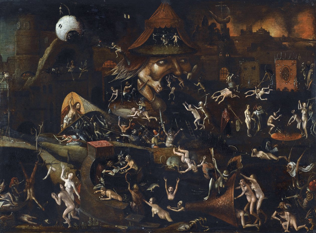 Descente aux Enfers - The Harrowing of Hell par Bosch, Hieronymus 作： ヒエロニムス（学校）ボッシュ