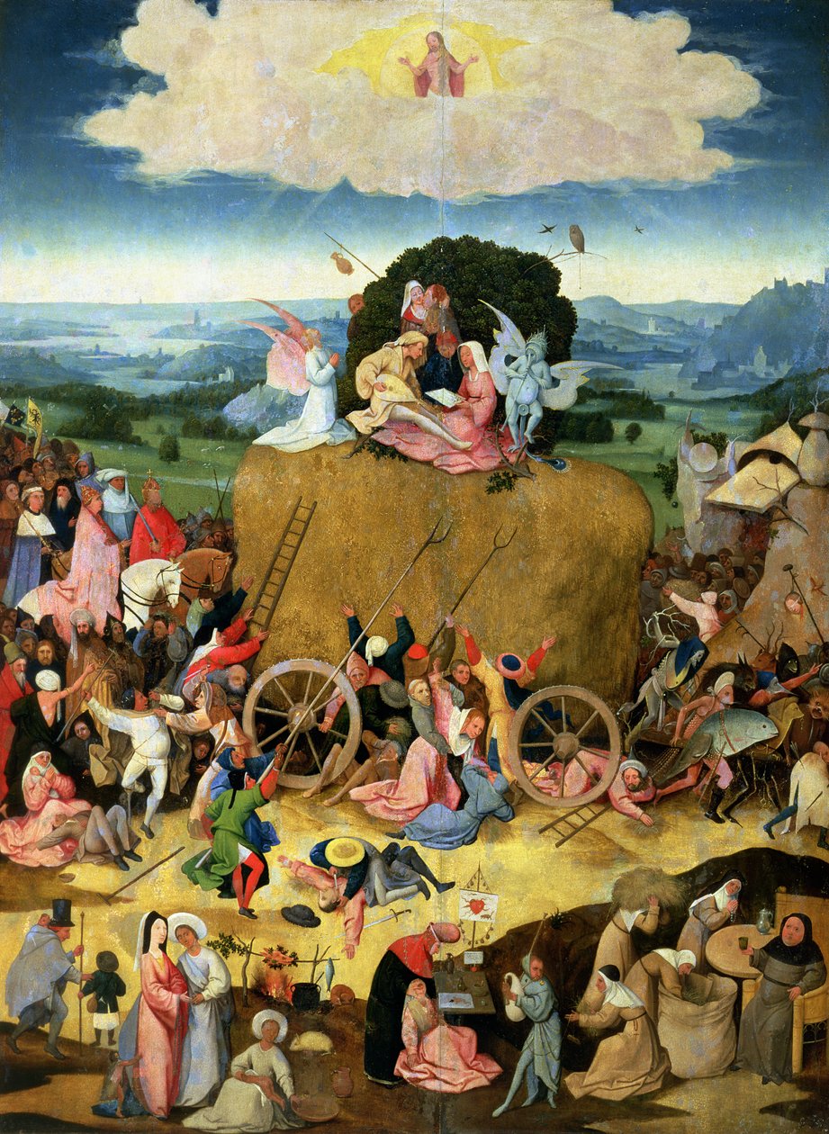ヘイウェイン：三連祭壇画の中央パネル、1500年頃 作： ヒエロニムス・ボッシュ