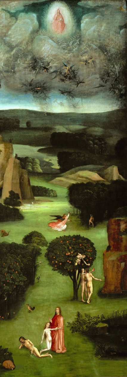 最後の審判のトリプティク」左パネル 1485年頃 作： ヒエロニムス・ボッシュ