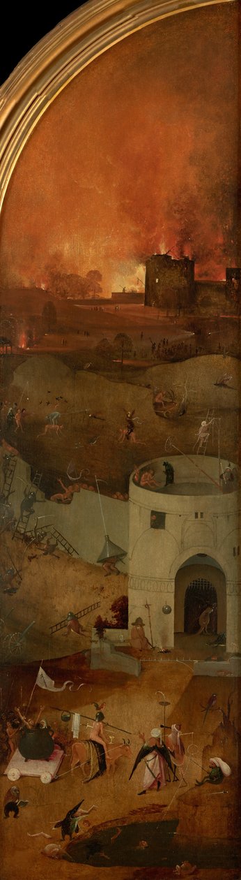 最後の審判トリプティク、右パネル、1490～1510年頃。 作： ヒエロニムス・ボッシュ