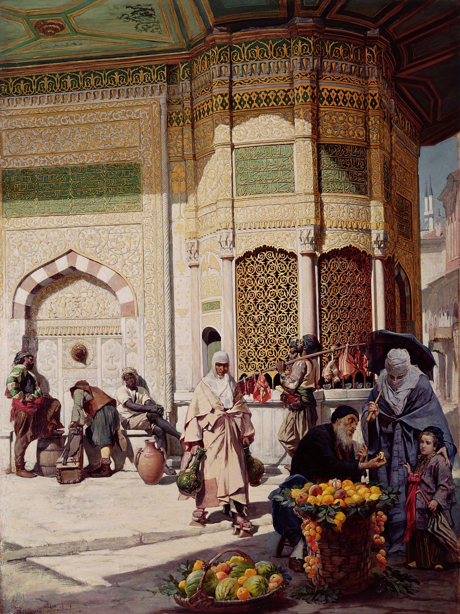 イスタンブールの商人、1883年 作： ヒポリット・ベルトー
