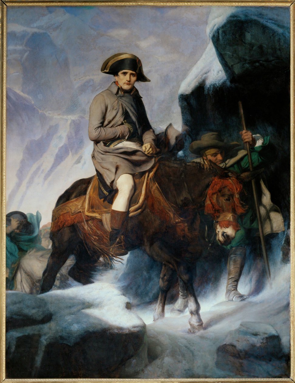 アルプスを横断するボナパルト - Bonaparte franchissant les Alpes ... 作： ヒッポリュテ (1797-1856) ドラローシュ