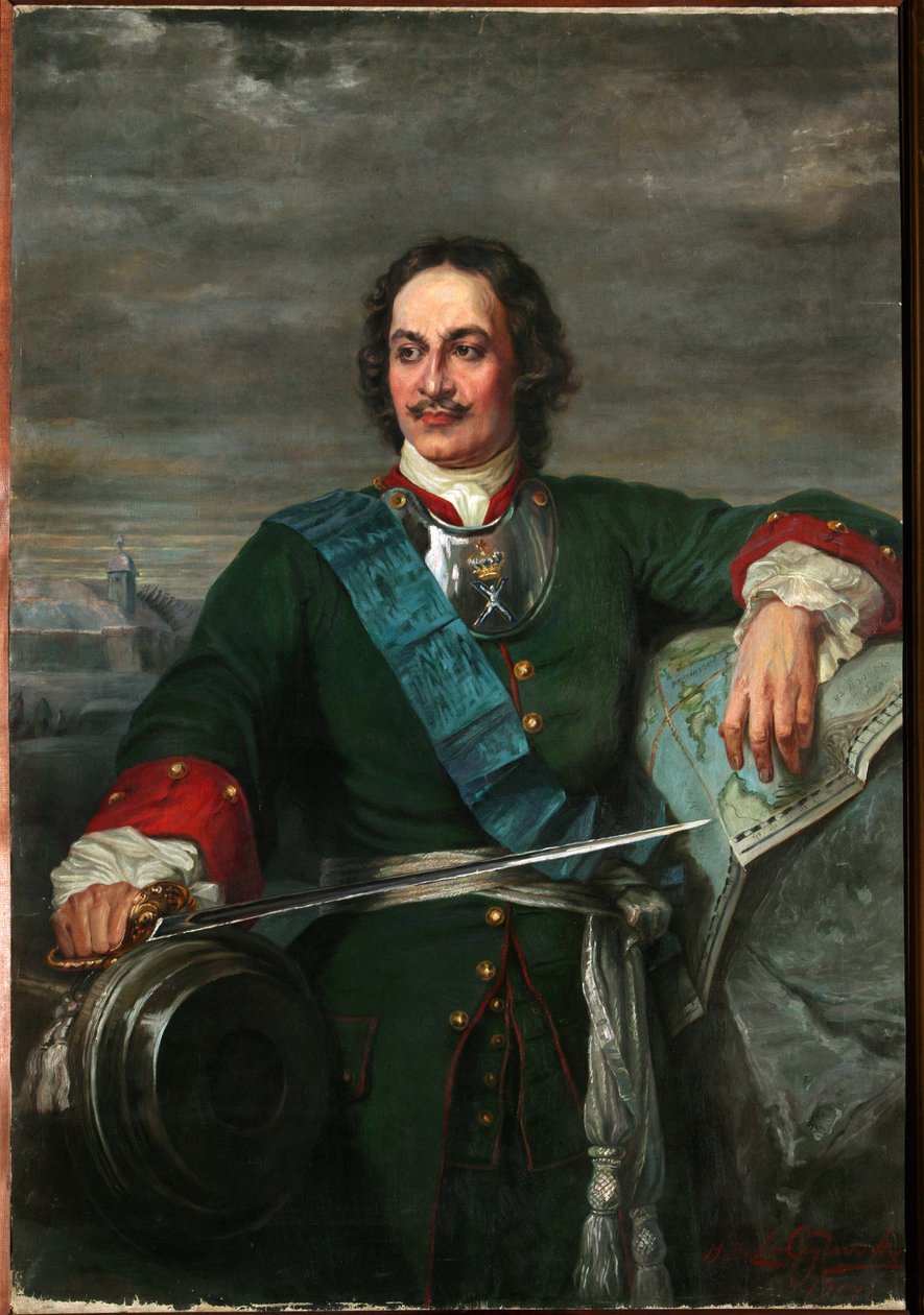 ピエール・イエル・ル・グラン（1672-1725）の肖像 - ピョートル大帝（イポリット・ドラロッシュの後） - ベズラー・シシェフスカ、ヘンリーカ - 1914 - 油彩・キャンバス - 170x119 - リージョナルI.クラムスコイ美術館、ヴォロネジ 作： ヒポリットデラロッシュ