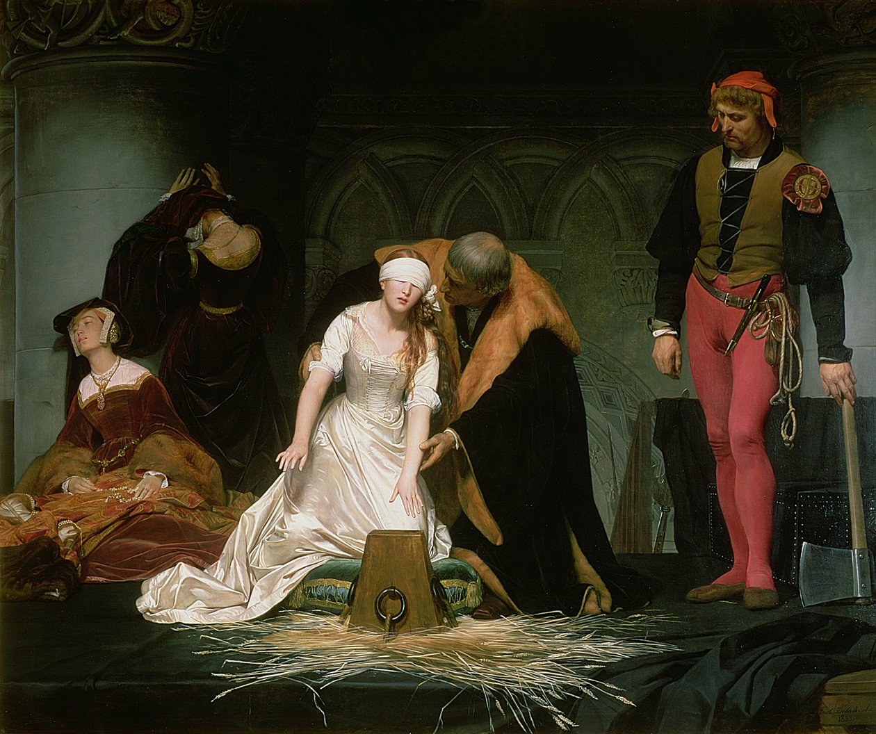 レディジェーングレイの処刑、1833年 作： ヒポリットデラロッシュ