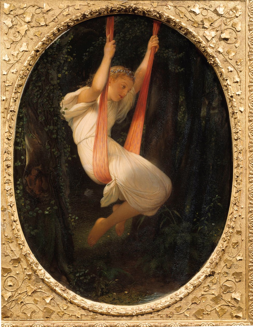 ポール・ドラローシュによるスイング絵画の少女 作： ヒポリットデラロッシュ
