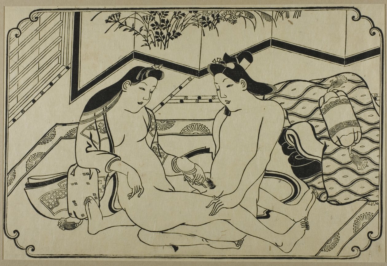 春画アルバムの一枚 作： 菱川師宣