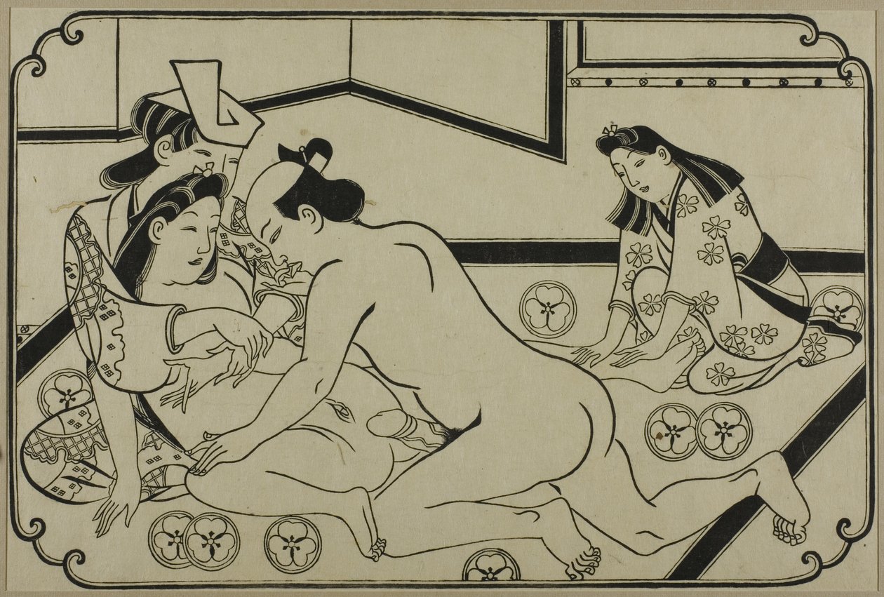 春画アルバムの一枚 作： 菱川師宣