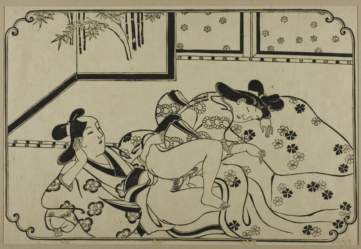 春画アルバムの一枚 作： 菱川師宣