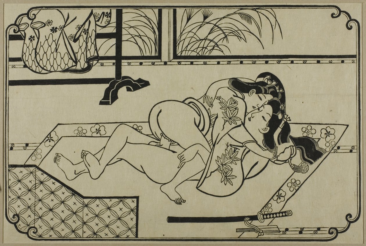 春画アルバムの一枚 作： 菱川師宣
