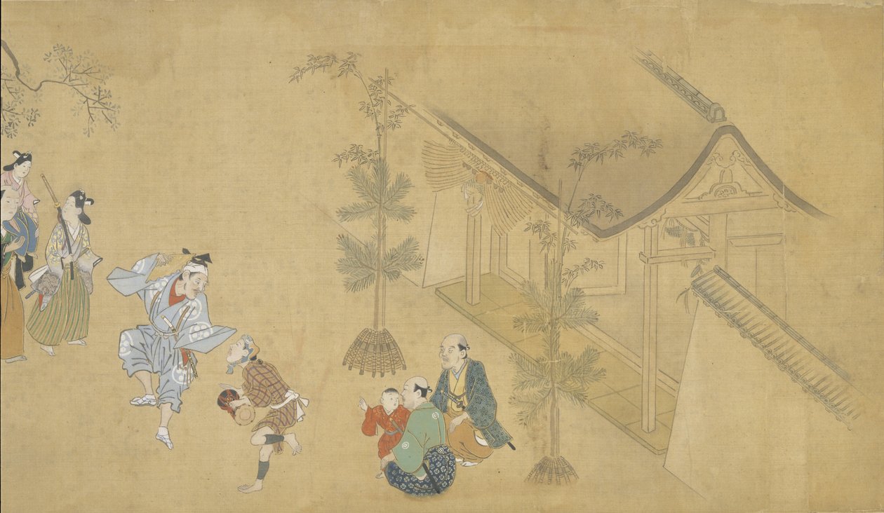 四季の風俗画 作： 菱川師宣
