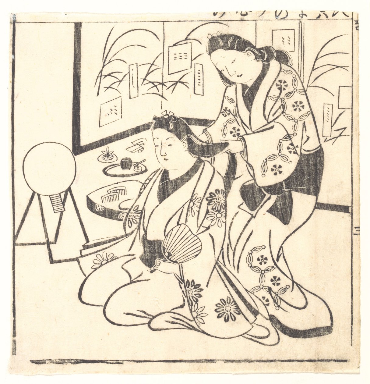 『和国百女』より一葉：日本の女性百人 作： 菱川師宣