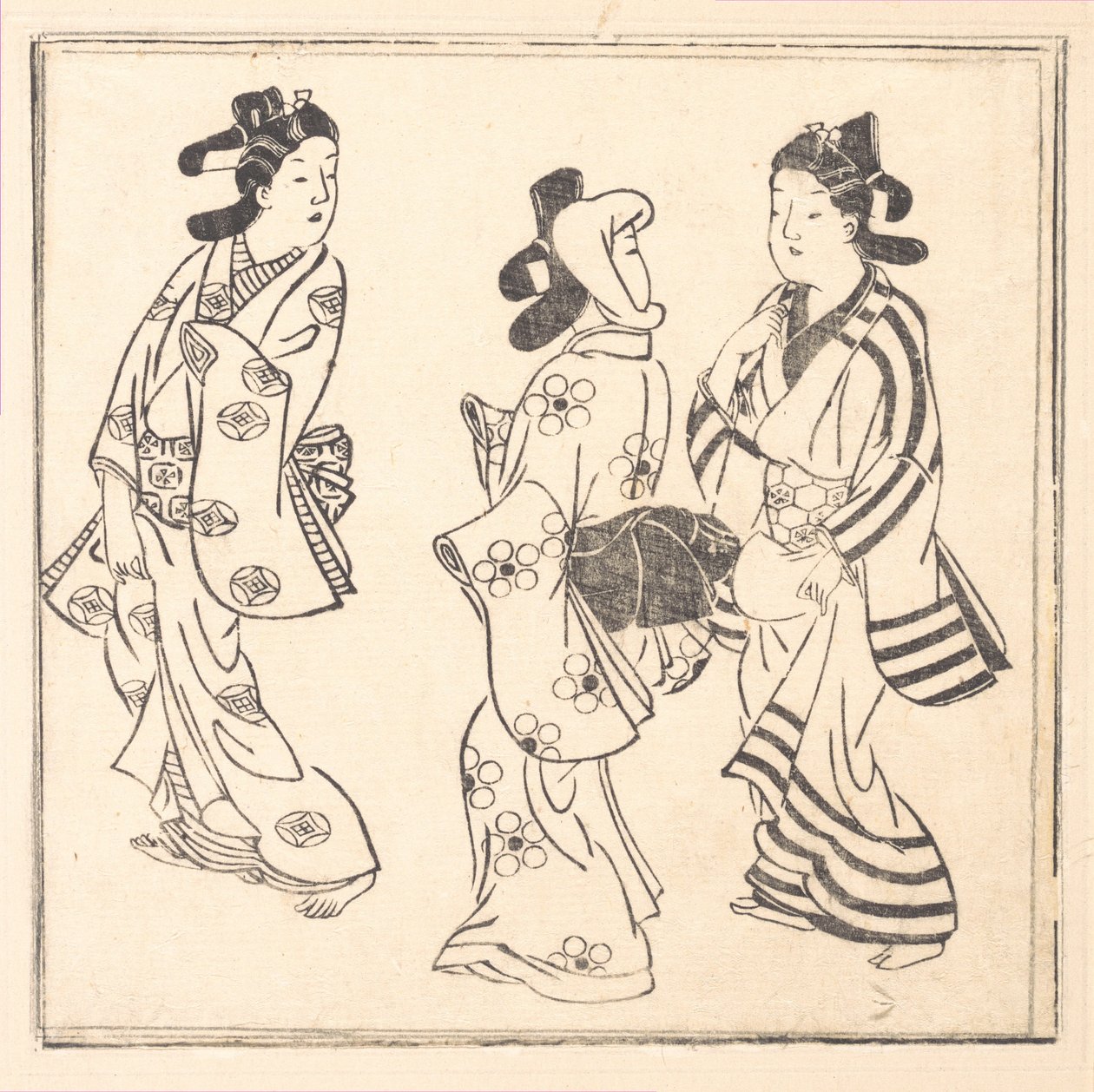 『和国百女』- 日本女性百人 作： 菱川師宣