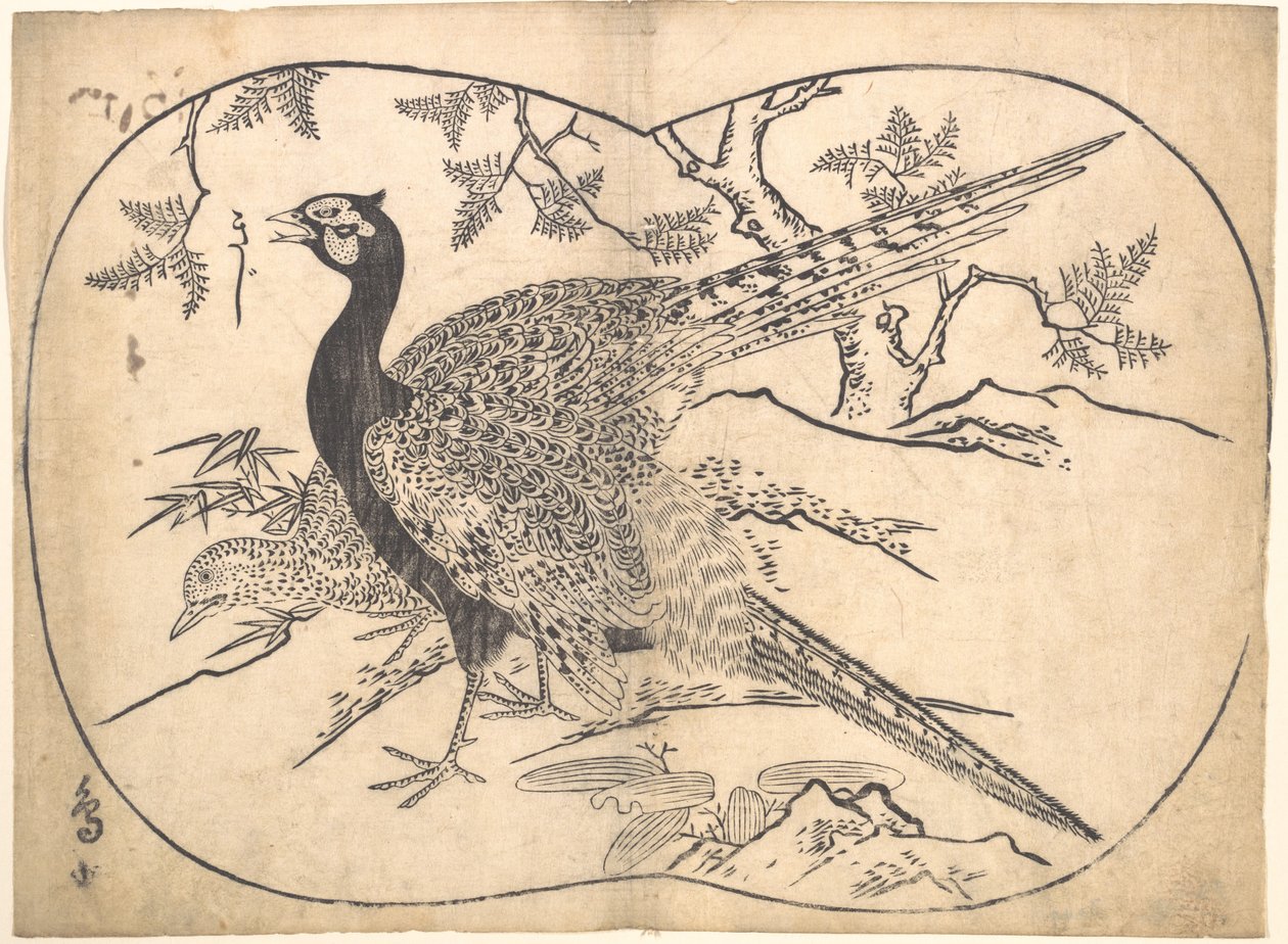 キジ 作： 菱川師宣