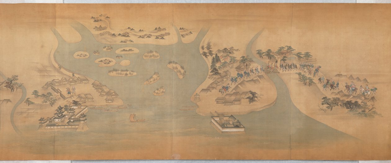 東海道絵巻 作： 菱川師宣