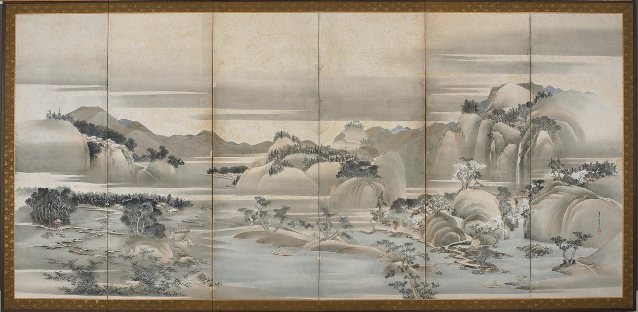 四季の風景 春夏秋冬 江戸時代 18世紀末～19世紀初頭 作： 菱川S