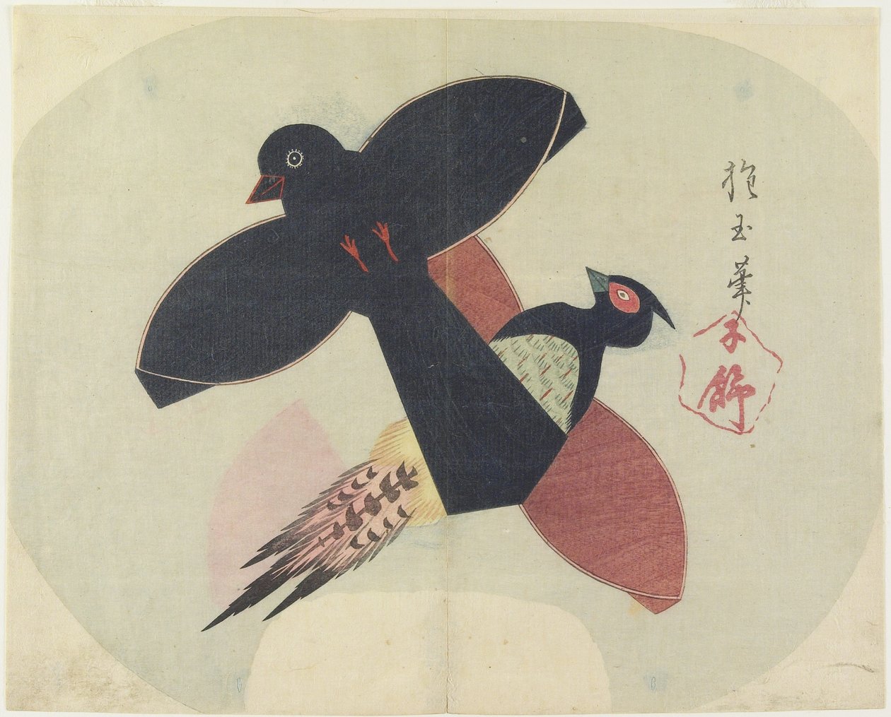 （鳥の凧）、c。 1830 作： 奉行