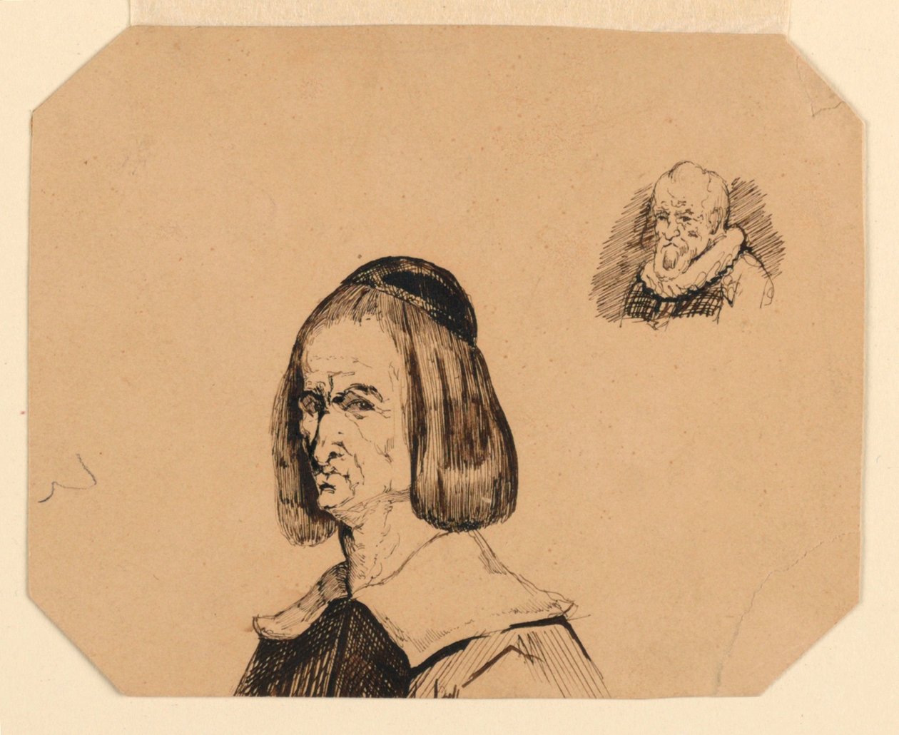 Frans Hals のスタイルの 2 人の男性の頭 作： ホーマードッジマーティン