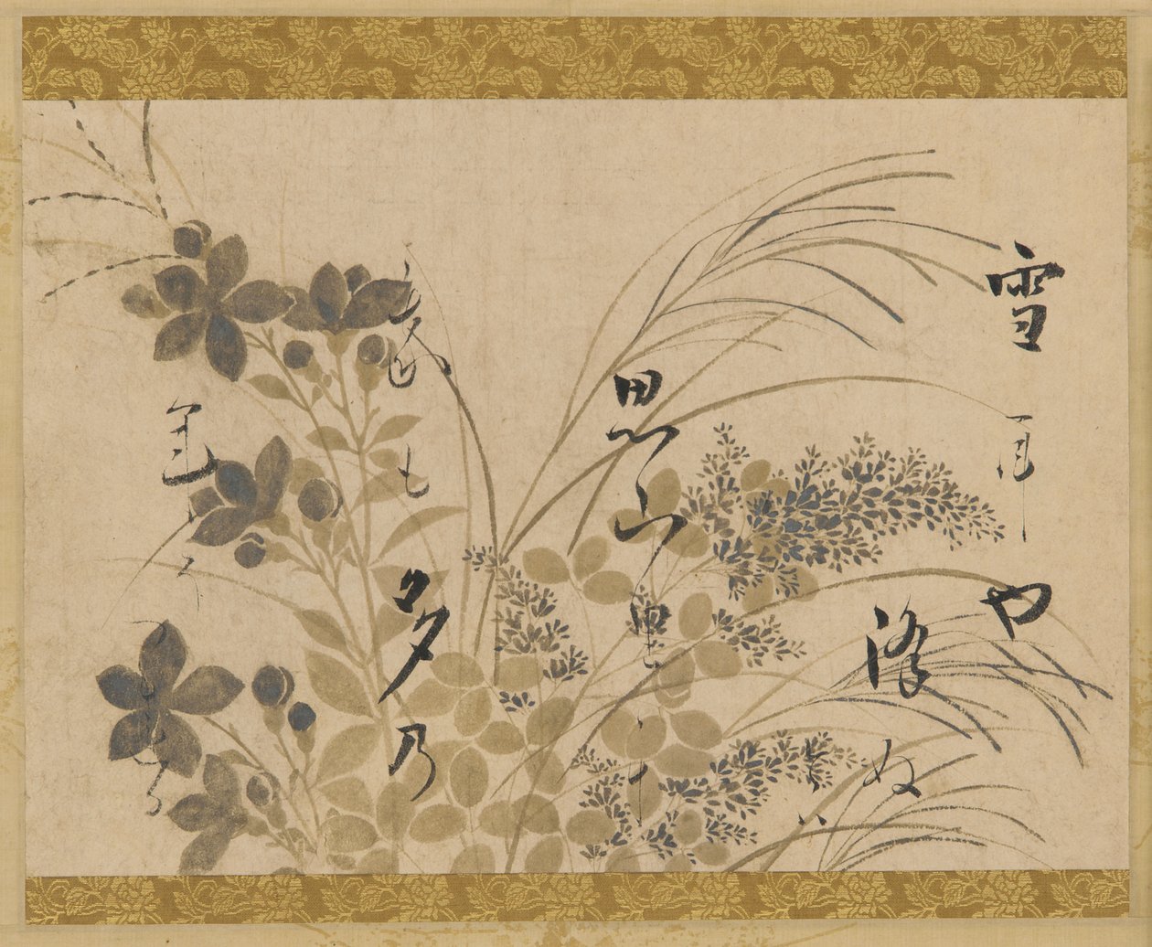 花と草と詩、江戸時代、1615-1637. 作： 本阿弥光etsu