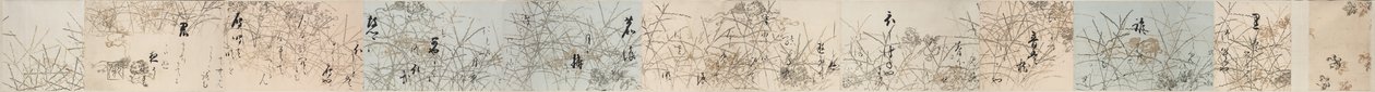 新古今和歌集より 唐獅子と蟹指草図案 作： 本阿弥光etsu