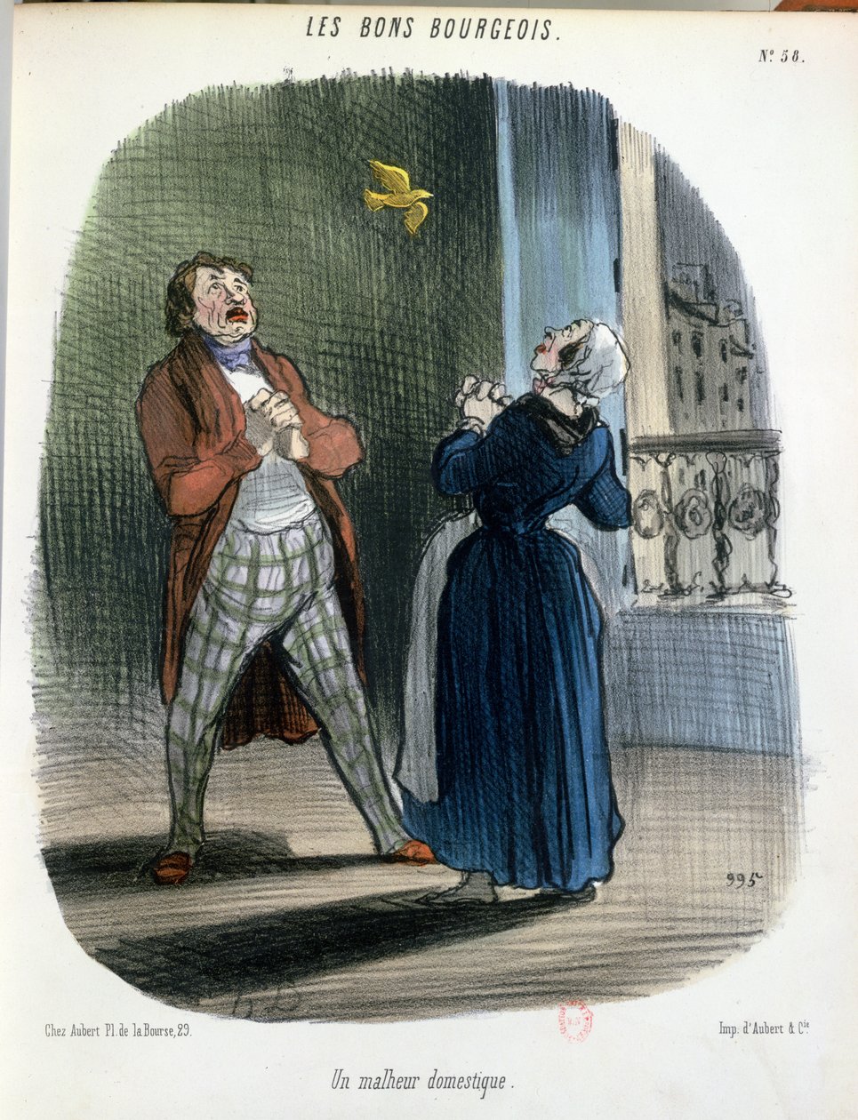 国内事件、「Les Bons Bourgeois」、c.1835-40 作： オノレ・ドーミエ