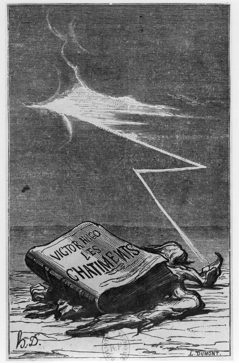 ビクターユーゴー（1802-85）による「レシャティメント」のイラスト（1853年）、J。ヘッツェル発行の40版、1872年 作： オノレ・ドーミエ