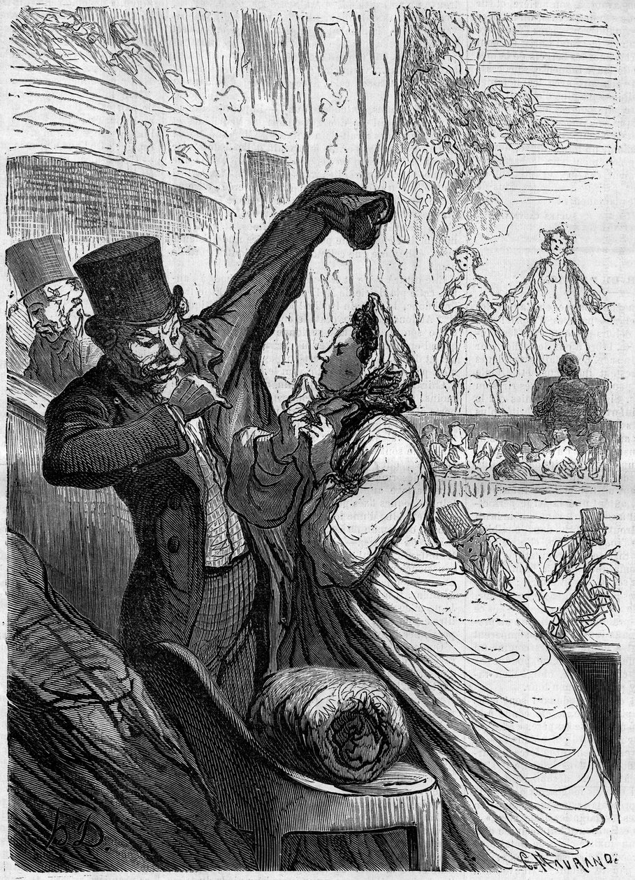 最後の一節。オノレ・ドーミエ（1808-1879）の漫画。1862年3月1日付「Le Monde Illustré」255号に掲載された版画。 作： オノレ・ドーミエ