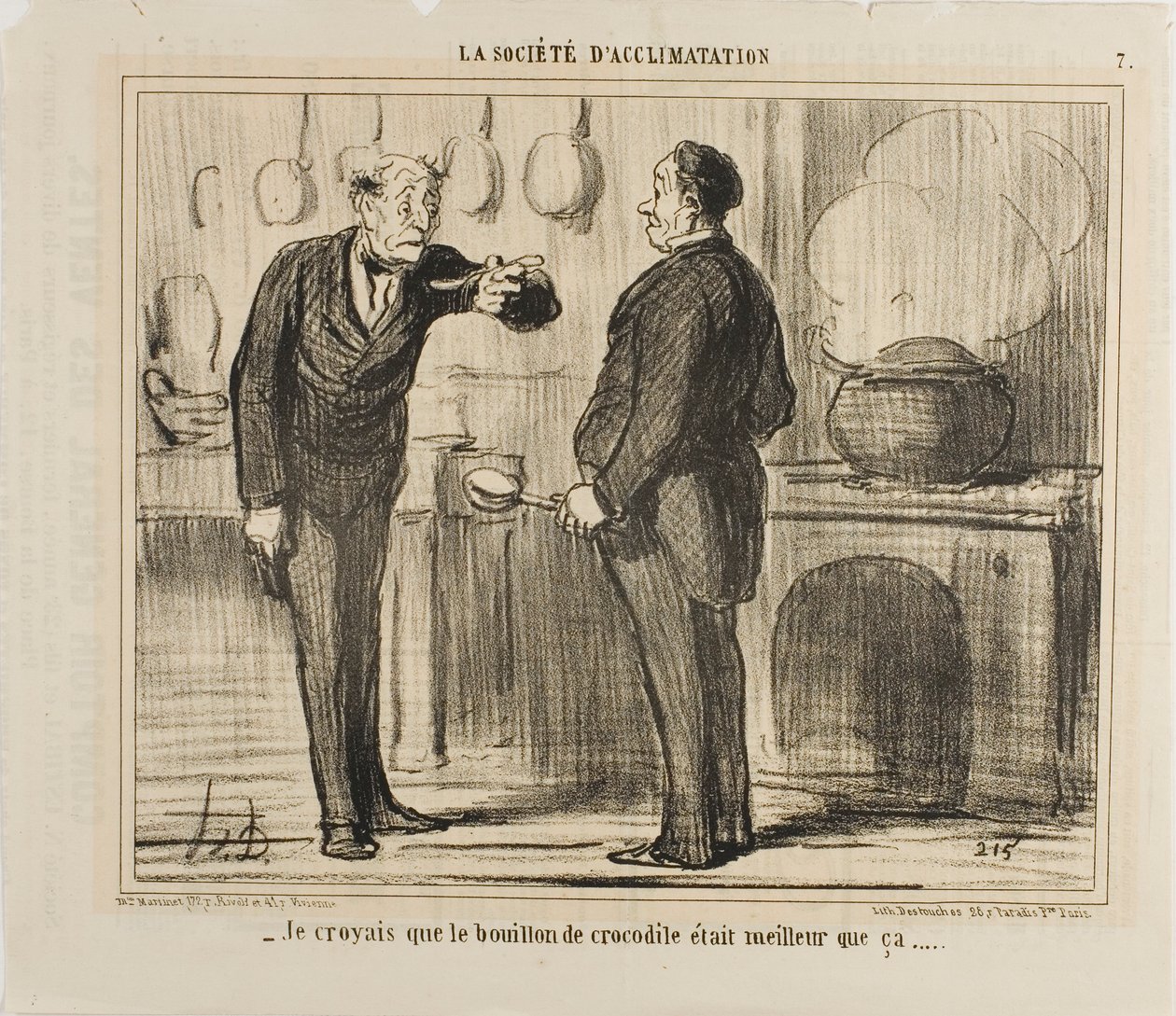 本当はワニのスープの方がおいしいと思ったんだけどね」『La Sopciété D