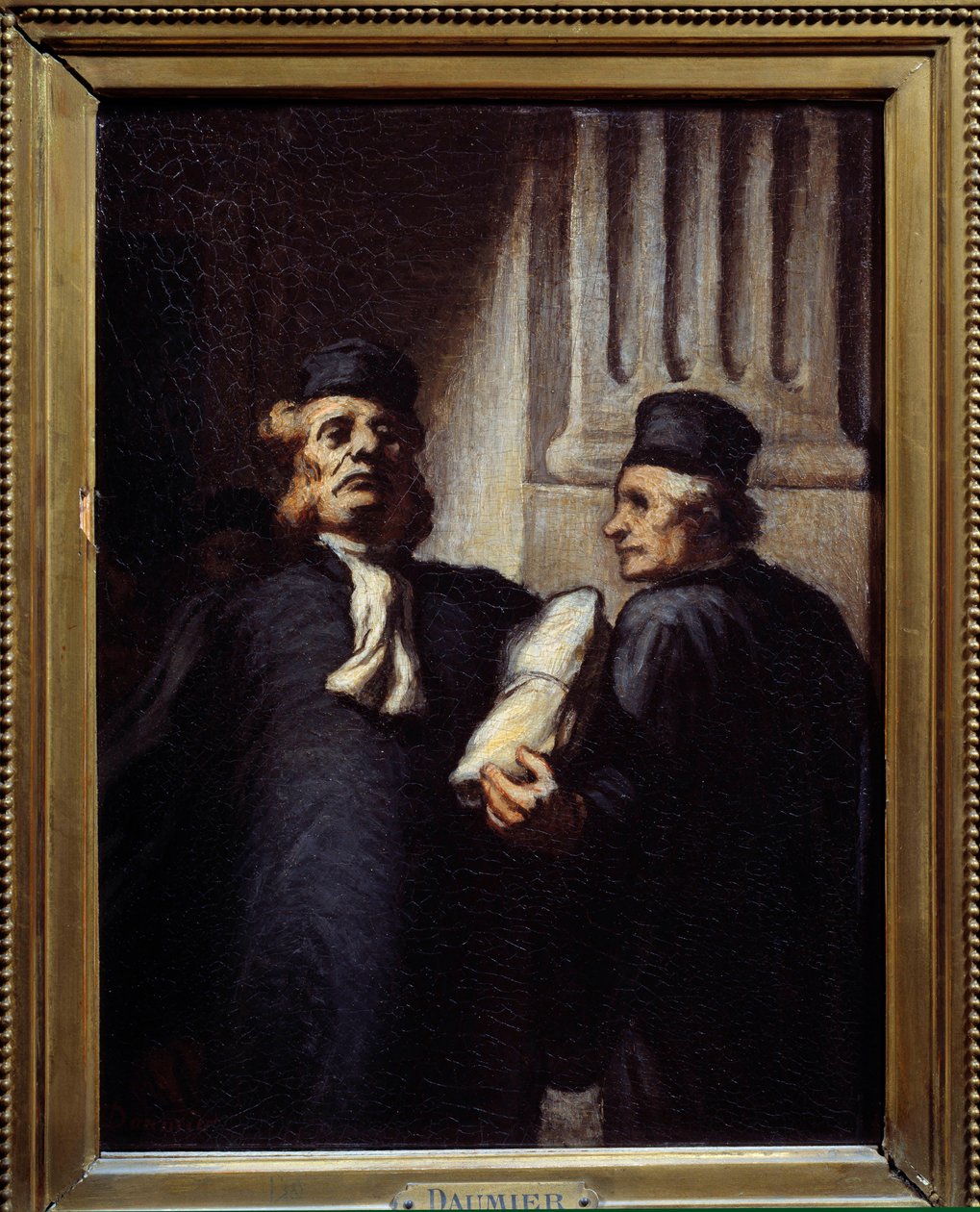 審理の後、両弁護士がオノレ・ドーミエ（1808 - 1879）の絵画 作： オノレ・ドーミエ