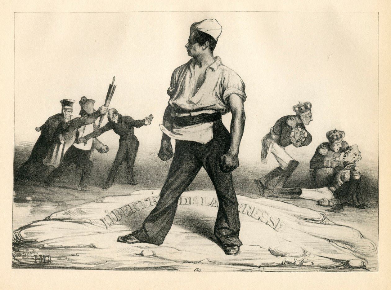 La Caricature (1830) 政治的、風刺的な白黒写真 作： オノレ・ドーミエ