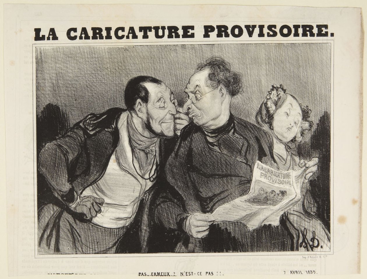…大したことない？ そうでしょう！、La Caricature Provisoireのシリーズ「Types Parisiens」より 作： オノレ・ドーミエ