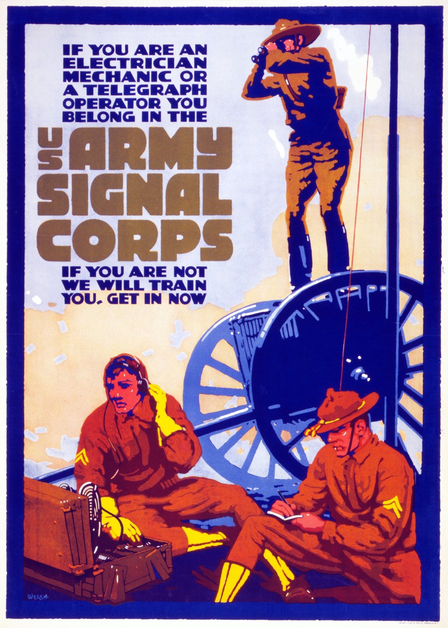 米陸軍信号隊、1917年から20年 作： ホレスデビットウェールズ