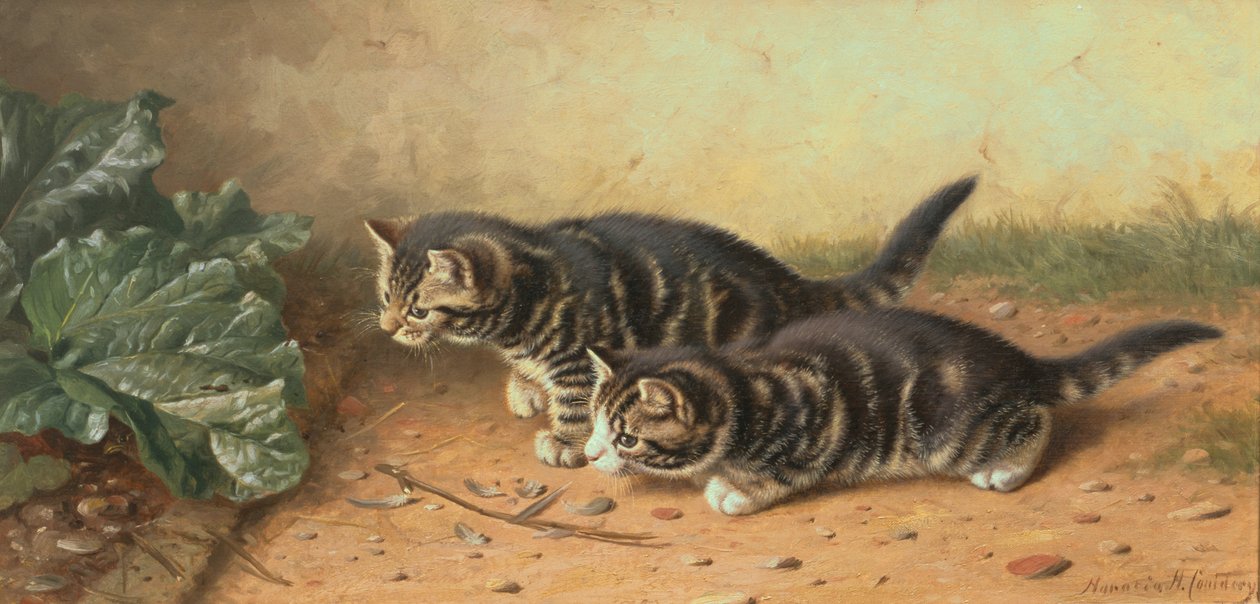追い詰められた（キャンバスに油彩） 作： Horatio Henry Couldery