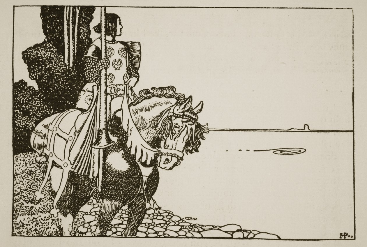 ペリアス卿の物語、「アーサー王とその騎士の物語」、1903年のイラスト 作： ハワード・パイル