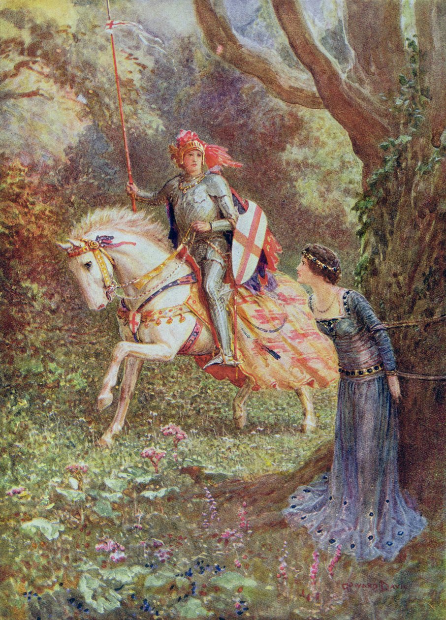 彼は「セント」からの卓越した美しさの女性を見ました。 George and the Dragon