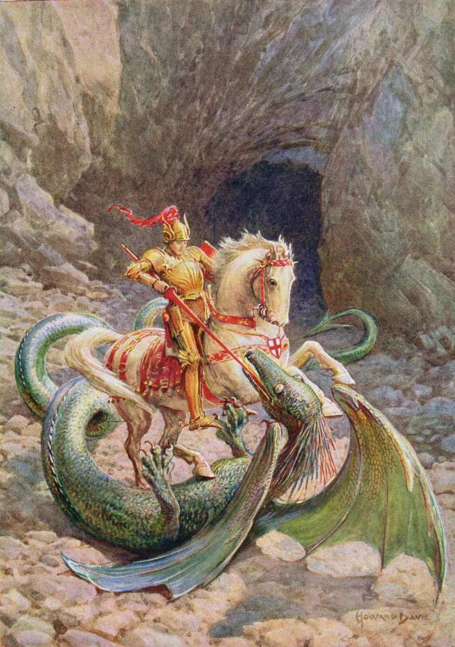 ドラゴンは...セントから死んだ地球に落ちました。 George and the Dragon