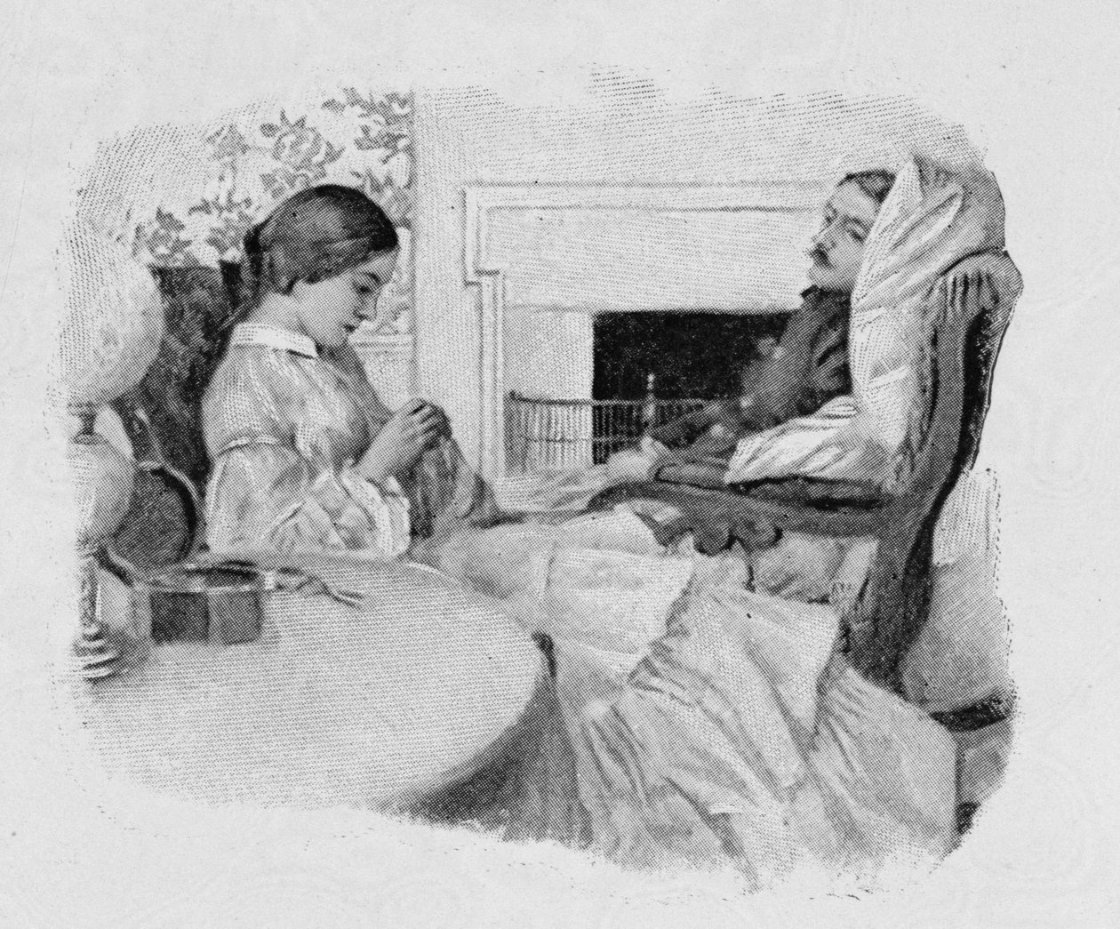 ハーパーのマガジン、パブから自宅で回復する兵士。 1896 作： ハワード・パイル