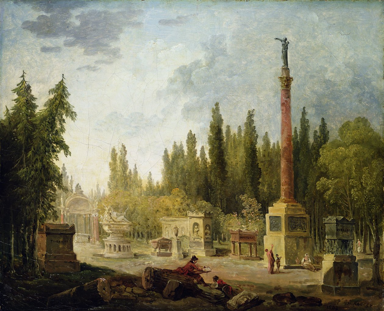 フランソワ美術館（1795-1808）の庭園 作： ヒューバート・ロバート