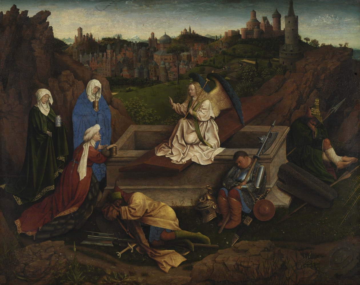 墓の三人のメアリー、c。 1440 作： フーベルト・アイク