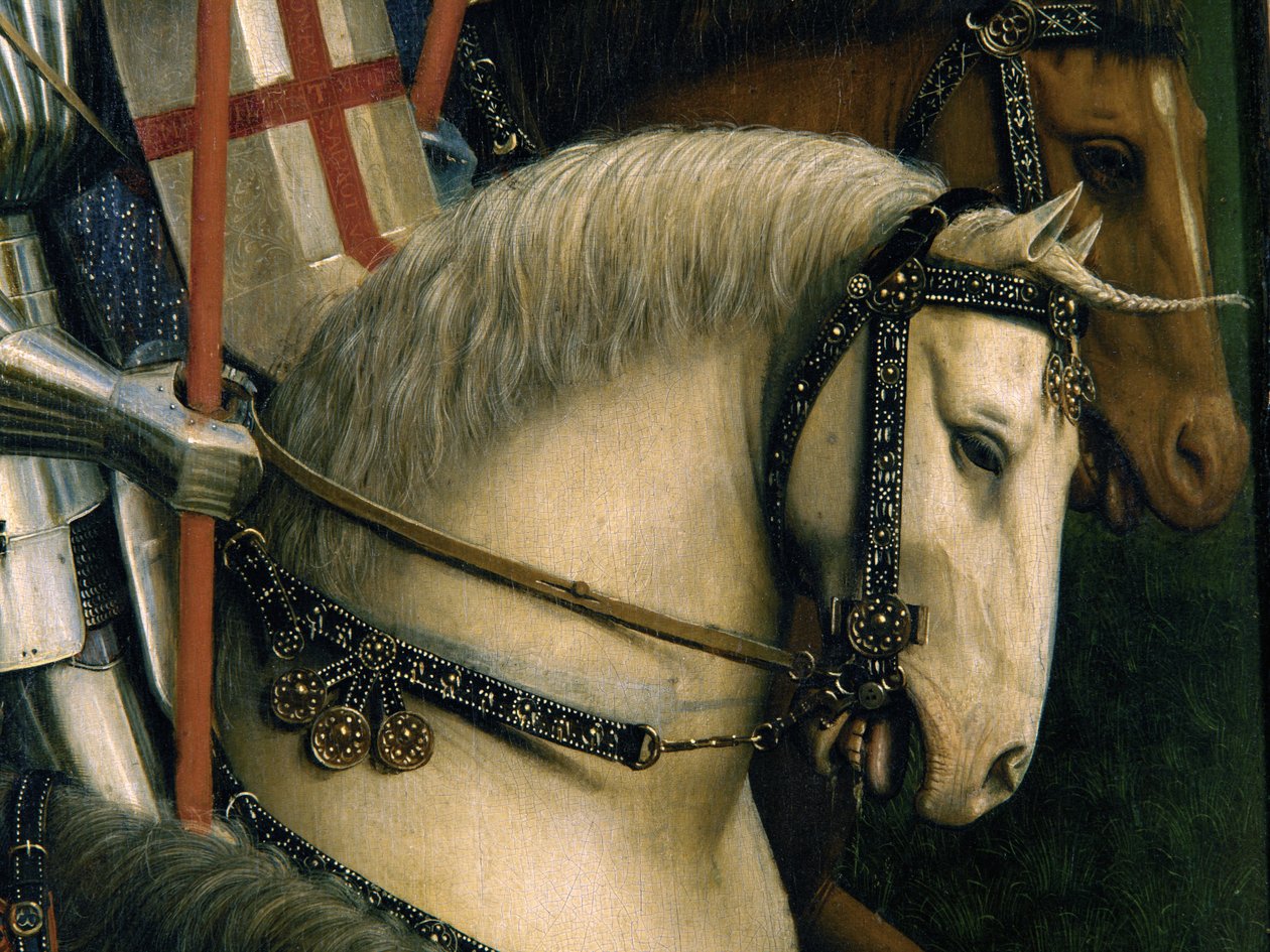 Detalhe dos Cavaleiros de Cristo, do Retábulo de Ghent 作： Hubert & Jan van (1390 1441) エイク