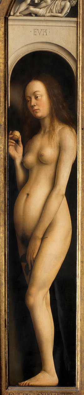 Eva, detalhe da ala direita do Retábulo de Ghent 作： Hubert & Jan van (1390 1441) エイク