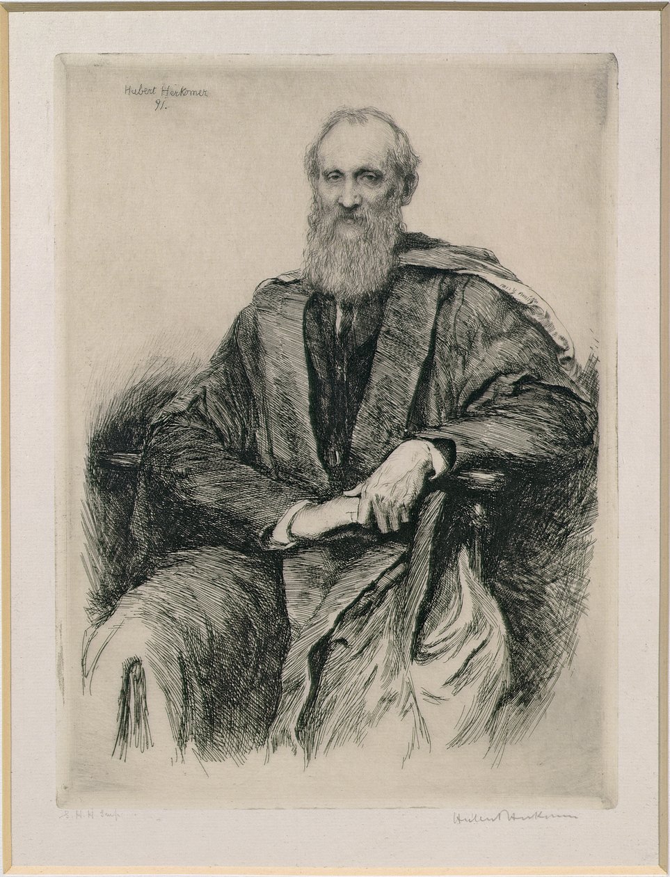ウィリアム・トムソン、第1男爵ケルビン（1824-1907）イギリスの数学者および物理学者、1891年 作： ヒューバート・フォン・ヘルコマー