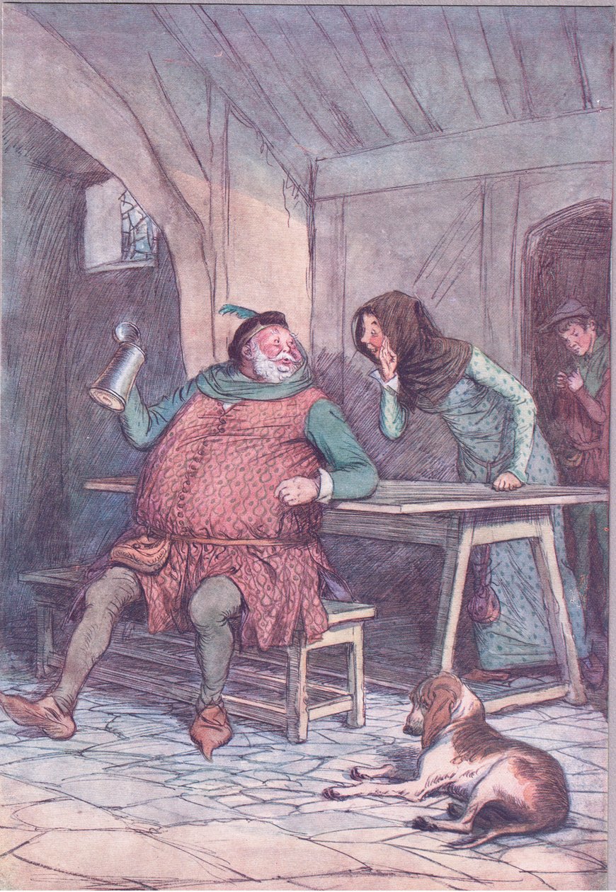結婚はその短いものと長いものであり、ウィンザーの陽気な妻たちのイラスト、1910年 作： ヒュー・トムソン